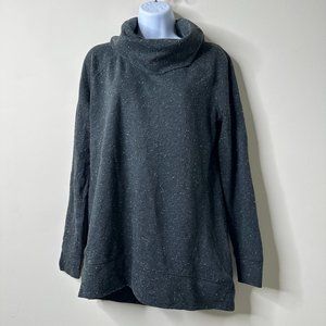 Lou & Grey Speckled Mock Neck Pullover Small